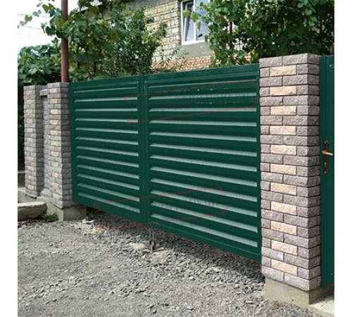 Ворота Жалюзи 1,68х3,6 RAL 6005 без заполнения