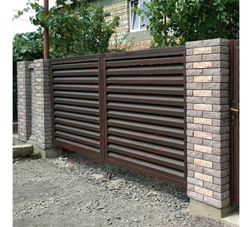 Ворота Жалюзи 1,68х4,0 RAL 8017 без заполнения