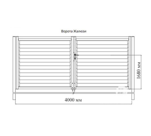 Ворота Жалюзи 1,68х4,0 RAL 8017 без заполнения