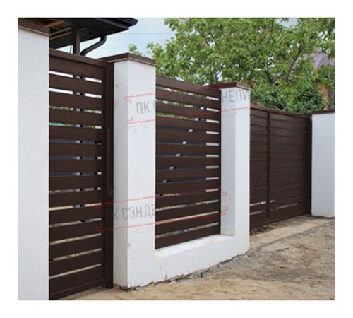 Калитка Жалюзи Texas 2,0х1 RAL 8017 без заполнения (ламель150 мм)
