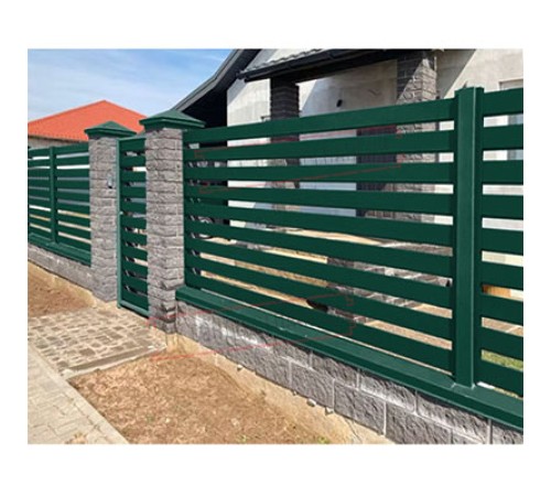 Ламель лицевая 150 жалюзи Texas 0,45 PE с пленкой RAL 6005 зеленый мох