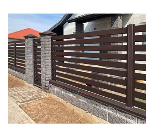 Крепежная планка нижняя Texas 0,7 PE с пленкой RAL 8017 шоколад