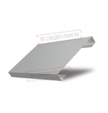 Ламель лицевая 150 жалюзи Texas 0,45 PE с пленкой RAL 9006 бело-алюминиевый