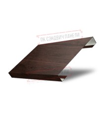 Ламель лицевая 125 Texas стартовая/финишная для калиток и ворот 0,45 PT Elite Choco Wood