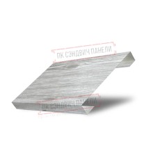 Ламель лицевая 125 жалюзи Texas 0,45 Print Elite Snow Wood