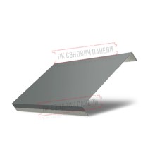 Ламель обратная 125 жалюзи Texas 0,45 PE с пленкой RAL 7005 мышино-серый