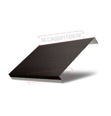 Ламель обратная 125 жалюзи Texas 0,45 Print Elite Coffee Wood