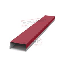 Крепежная планка верхняя Texas 0,45 PE с пленкой RAL 3003 рубиново-красный
