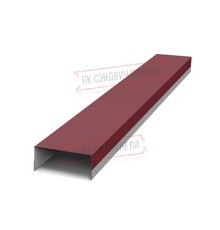 Крепежная планка верхняя Texas 0,45 PE с пленкой RAL 3005 красное вино