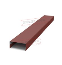 Крепежная планка нижняя Texas 0,5 Velur RAL 3009 оксидно-красный