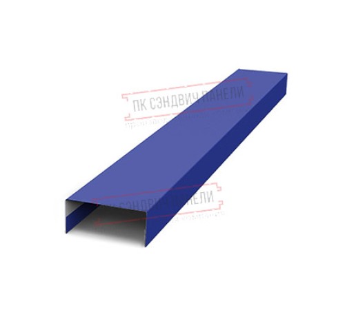 Крепежная планка нижняя Texas 0,45 PE с пленкой RAL 5002 ультрамариново-синий