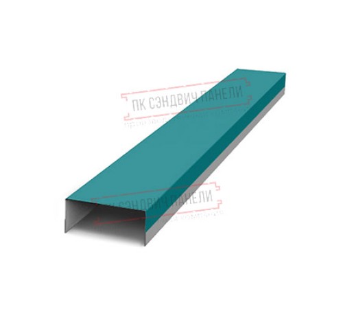 Крепежная планка верхняя Texas 0,45 PE с пленкой RAL 5021 водная синь