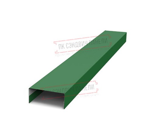 Крепежная планка нижняя Texas 0,45 PE с пленкой RAL 6002 лиственно-зеленый