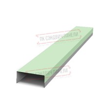 Крепежная планка верхняя Texas 0,45 PE с пленкой RAL 6019 бело-зеленый