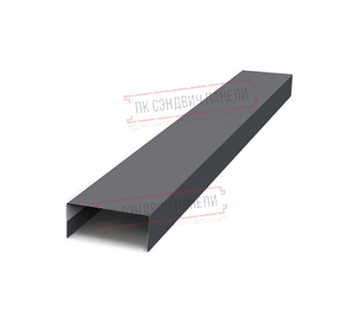 Крепежная планка нижняя Texas 0,5 Quarzit PRO Matt RAL 7024 мокрый асфальт