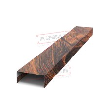Крепежная планка нижняя Texas 0,45 Print Elite Chestnut Wood (обратная сторона серая)