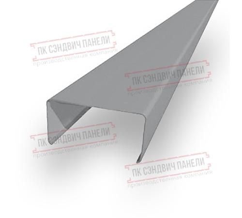 Декоративная планка П - 60х30, двухсторонний ПЭ, Ral 7004 - 0,45мм