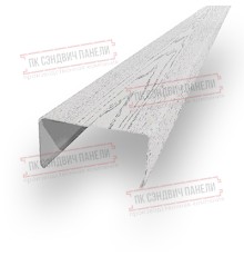 Декоративная планка П - 46х37, Беленый Дуб - 0,45мм