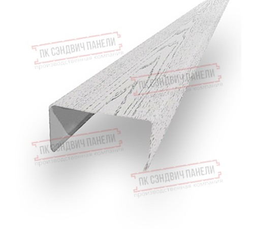 Декоративная планка П - 60х30, Беленний Дуб - 0,45мм