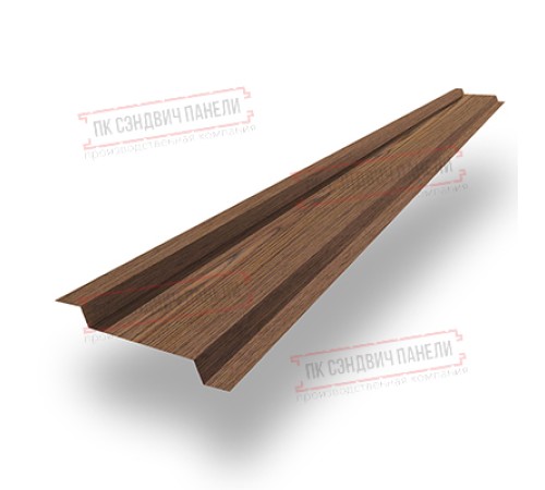 Забор-жалюзи Z 46х151 мм, Мореный Дуб - 0,5мм