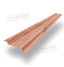 Забор-жалюзи Z 46х151 мм, Золотой Орех - 0,5мм