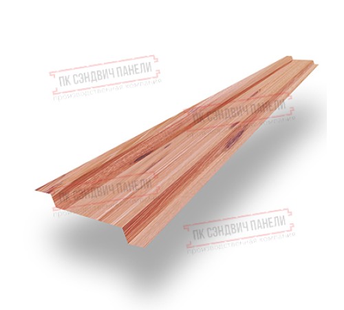 Забор-жалюзи Z 46х151 мм, Золотой Орех - 0,5мм