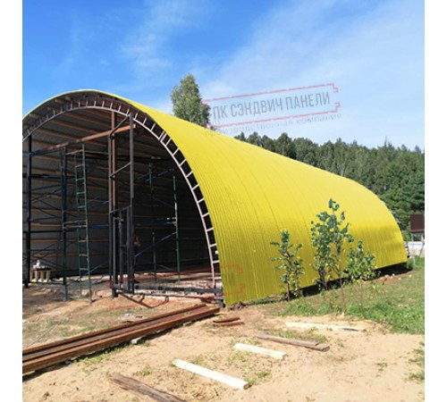 Профнастил МП10ПГ-0.5, Ширина-1100, Полиэстер RAL1018