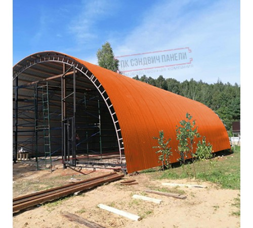 Профнастил МП10ПГ-0.5, Ширина-1100, Полиэстер RAL2004