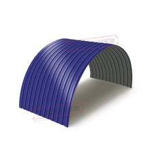 Профнастил МП10ПГ-0.5, Ширина-1100, Полиэстер RAL5002