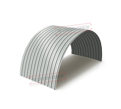 Профнастил МП10ПГ-0.5, Ширина-1100, Полиэстер RAL7047