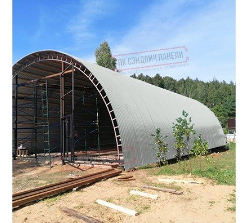 Профнастил МП10ПГ-0.5, Ширина-1100, Полиэстер RAL7047