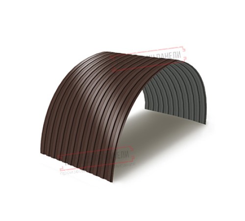 Профнастил МП10ПГ-0.7, Ширина-1100, Полиэстер RAL8017