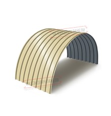 Профнастил МП20ПГ-0.4, Ширина-1100, Полиэстер RAL1014