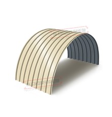 Профнастил МП20ПГ-0.45, Ширина-1100, Полиэстер RAL1015