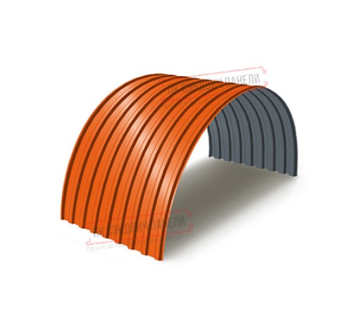 Профнастил МП20ПГ-0.45, Ширина-1100, Полиэстер RAL2004