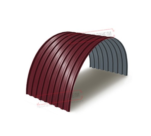Профнастил МП20ПГ-0.4, Ширина-1100, Полиэстер RAL3005
