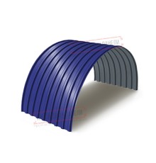 Профнастил МП20ПГ-0.5, Ширина-1100, Полиэстер RAL5002