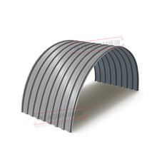 Профнастил МП20ПГ-0.4, Ширина-1100, Полиэстер RAL7004