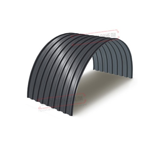 Профнастил МП20ПГ-0.45, Ширина-1100, Полиэстер/Двусторонний RAL7024