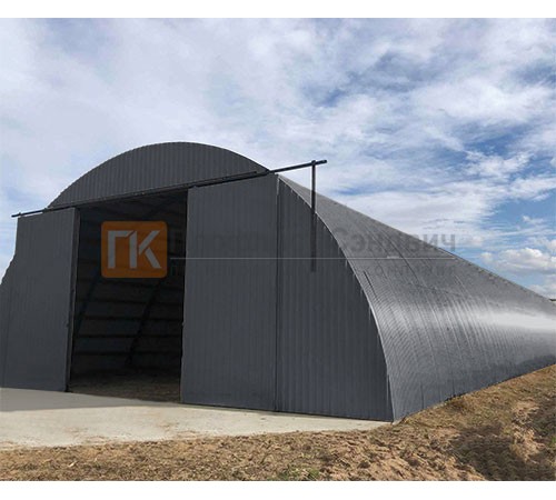 Профнастил МП20ПГ-0.45, Ширина-1100, Полиэстер/Двусторонний RAL7024