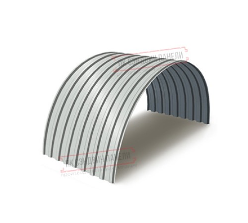 Профнастил МП20ПГ-0.5, Ширина-1100, Полиэстер RAL7047