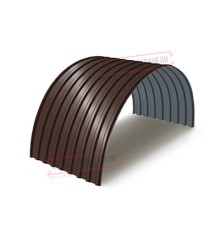 Профнастил МП20ПГ-0.4, Ширина-1100, Полиэстер RAL8017