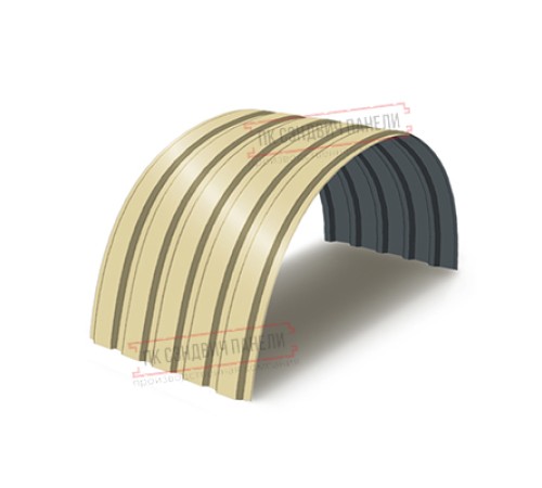 Профнастил МП35-0.45, Ширина-1035, Полиэстер RAL1014