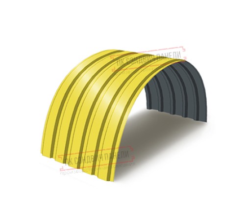 Профнастил МП35-0.5, Ширина-1035, Полиэстер RAL1018