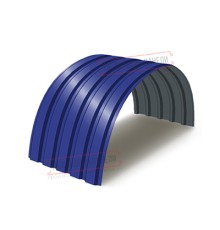 Профнастил МП35-0.45, Ширина-1035, Полиэстер RAL5002