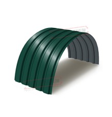 Профнастил МП35-0.45, Ширина-1035, Полиэстер RAL6005