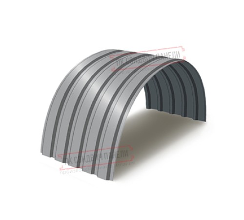 Профнастил МП35-0.5, Ширина-1035, Полиэстер RAL7004