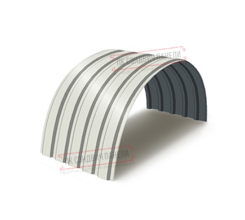 Профнастил МП35-0.5, Ширина-1035, Полиэстер RAL9003