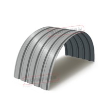 Профнастил МП35-0.45, Ширина-1035, Полиэстер RAL9006