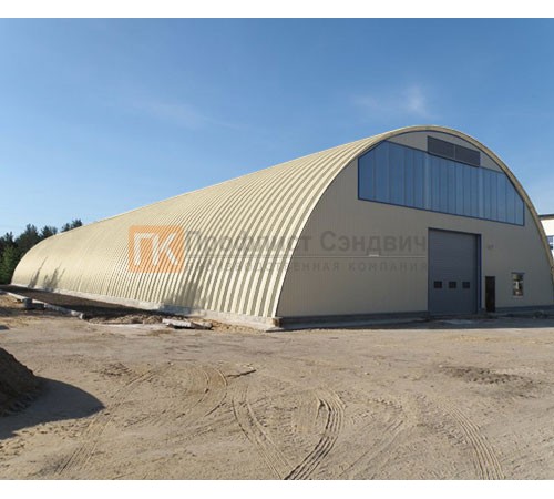 Профнастил H114ПГ-0.8, для бескаркасных ангаров, Полиэстер RAL 1015